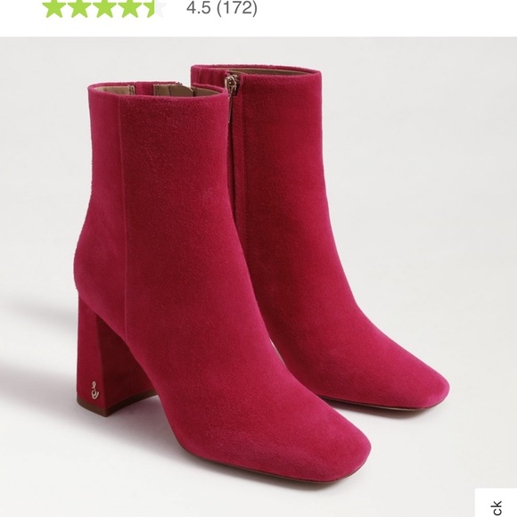 NEW Sam Edelman Suede CODIE ANKLE BOOTIE Size 6‎ In Color Magentaros $170 Retail - Picture 3 of 13